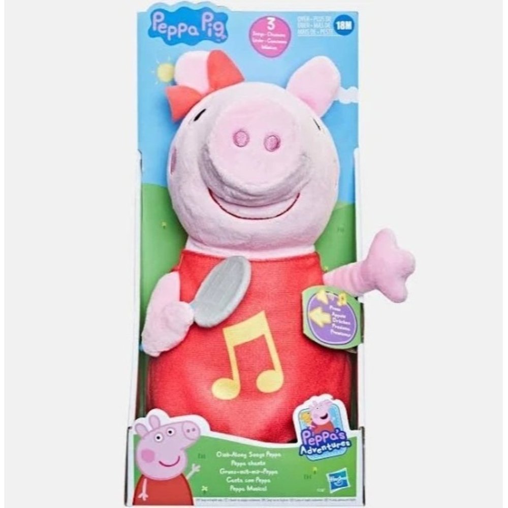 PEPPA PIG Oink-Along Songs Plush Toy, 3 Songs, Age 18 months
